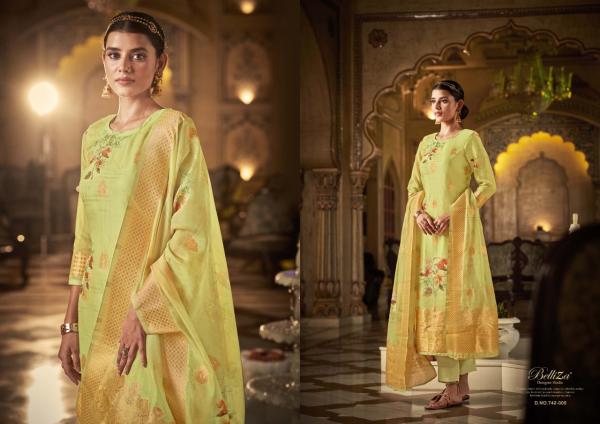 Belliza Amrut Pure Organza Jaquard Digital Print Embroidery Salwar Kameez 